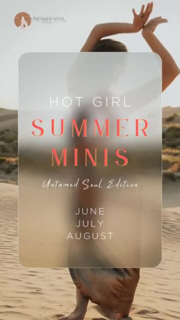 Maybe this is the summer
you step more fully into yourself!

Choose your summer archetype:

Desert Goddess
River Goddess
Wildflower Goddess

Comment “hot girl summer” for more information. 

#HotGirlSummer
#MainCharacterEnergy
#SoftGirlSummer
#GoddessPhotos
#Archetypes
