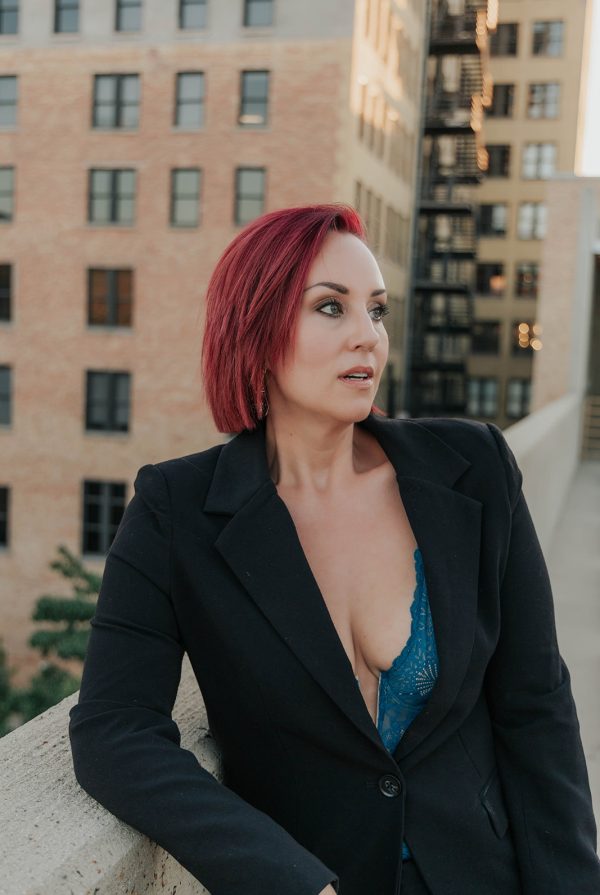 Branding photoshoot on the top of a building in downtown Salt Lake City, SLC